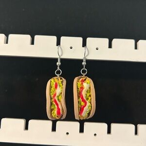 Handmade Taco Dangle Earrings